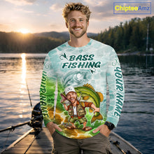 Load image into Gallery viewer, Custom Photo Scale Funny Bass Fishing Shirts Long Sleeve For Men, Fishing Team Jersey NHT909