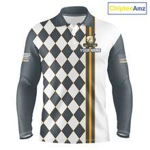 Load image into Gallery viewer, Personalized Mens Golf Polo Shirt Beer And Golf Ball Graphic Custom Team Name Golf Jersey|White 