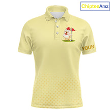 Load image into Gallery viewer, Personalized Funny Chicken Golf Polo Shirt for Men Play Happy Swing Smile Repeat