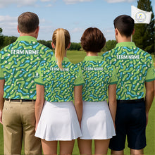 Load image into Gallery viewer, Custom Green Camo Pattern Womens Golf Polo Shirt Personalized Team Golf Uniform NHT1112