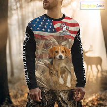 Load image into Gallery viewer, Personalized Rabbit Hunting Shirt 3D All Over Print with Beagle Dog and US Flag Hunting Gift NHT157