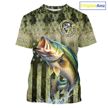 Load image into Gallery viewer, Custom Bass Shirt 3D Personalized Team Name Fishing T - Shirt UV Protection Fishing Jersey 