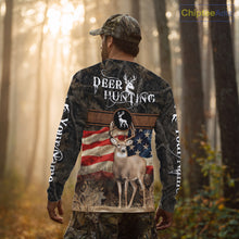 Load image into Gallery viewer, Deer US Flag 3D All Over Print Shirts, Personalized Hunting Gifts For Deer Hunters NHT191