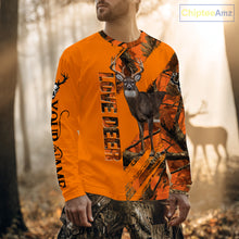 Load image into Gallery viewer, Deer Hunting 3D Orange Camo Shirt Custom Name Perfect Gift for Hunters NHT13