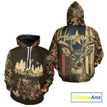 Load image into Gallery viewer, Deer hunting Shirt 3D All Over Print With Texas Flag &amp; Forest Camo Best Gift For Hunter NHT30