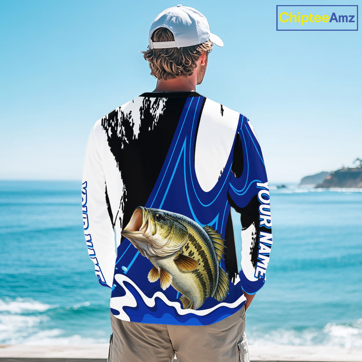 Bass Fishing Jersey Personalized Name Fishing Shirt, Angler Tournament Fishing Apparel NHT867