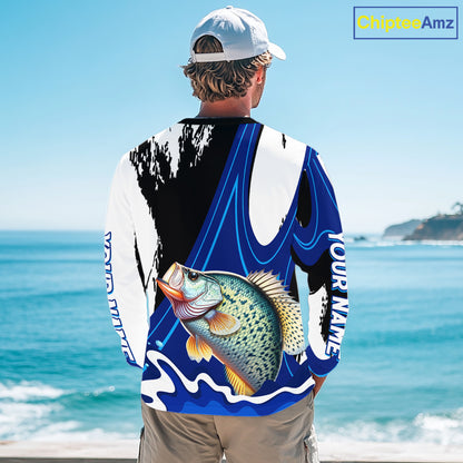 Crappie Fishing Jersey Personalized Name Fishing Shirt, Angler Tournament Fishing Apparel NHT868