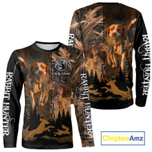 Load image into Gallery viewer, Best Brown Camo 3D Beagle Dog Rabbit Hunting Shirt, Custom Name Rabbit Hunter Clothing NHT231