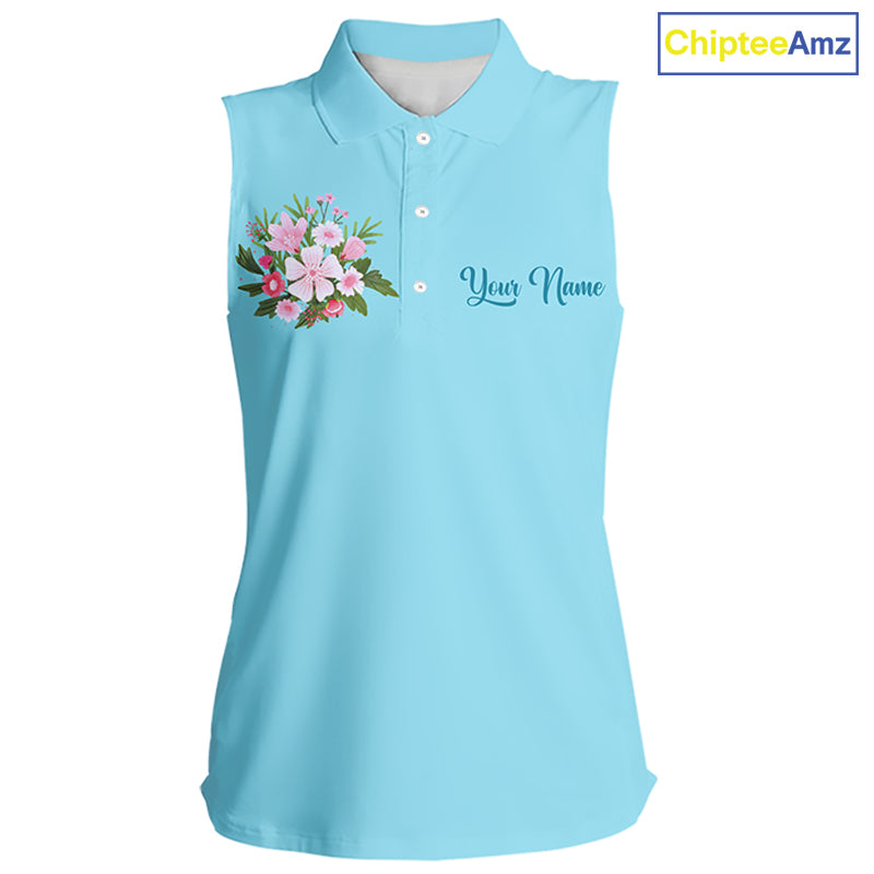 Blue Golf Mama Womens Polo Shirt, Funny Golf Mom Shirt, Mothers Day Gift For Golf Lover Mom, Ladies Golf Polo NHT750