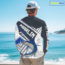 Load image into Gallery viewer, Personalized Marlin Fishing Jerseys For Fishing Team, Marlin Fishing Shirts Long Sleeve NHT919