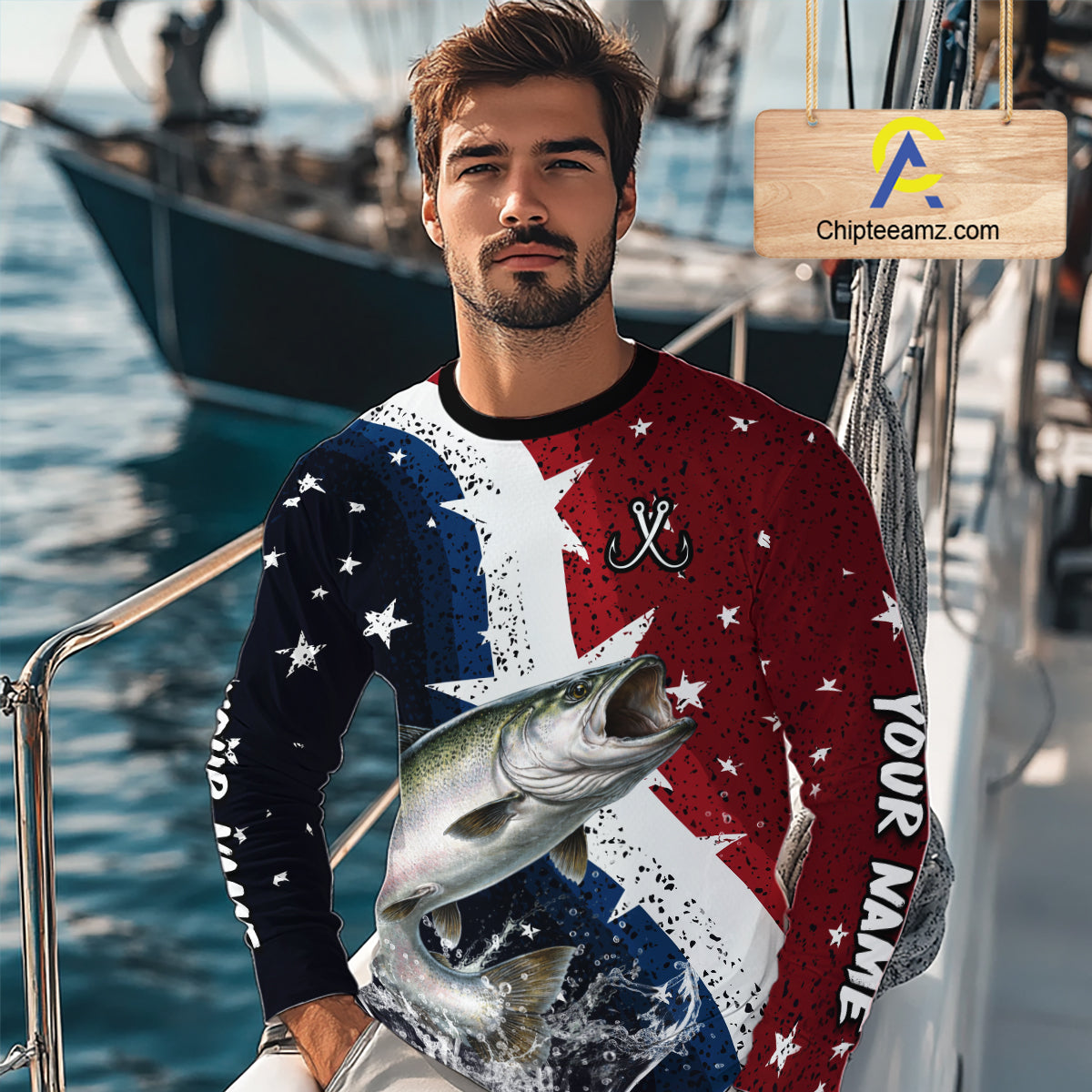 Personalized Texas Flag Chinook Salmon Fishing Shirt Jerseys, Texas Chinook Salmon Fishing Shirts Long Sleeve For Men NHT761