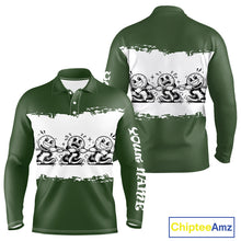 Load image into Gallery viewer, Funny Mens Golf Polo Shirt Green And White Golf Balls Personalized Golf Shirts For Men NHT787