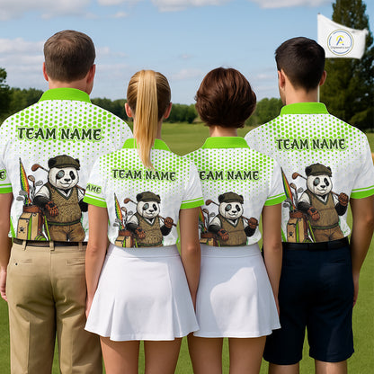 Personalized Vintage Panda Gentleman Golf Polo, Performance Golf Jersey For Men NHT957
