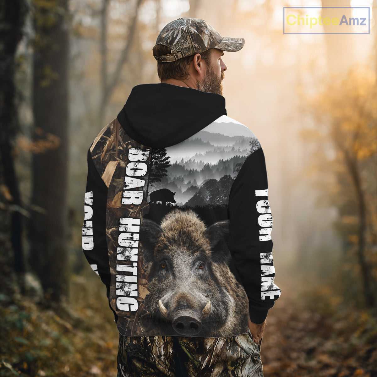 Wild Boar Hunting Camo Custom Name Shirts, Personalized Boar Hunting Clothes NHT324