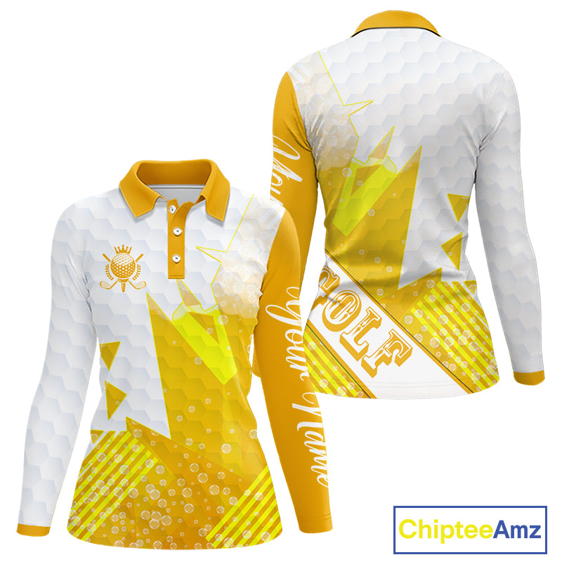 Personalized Womens Golf Shirt Beer Style – Custom Name Polo, Gift For Mom, Golfer Gift Idea NHT672