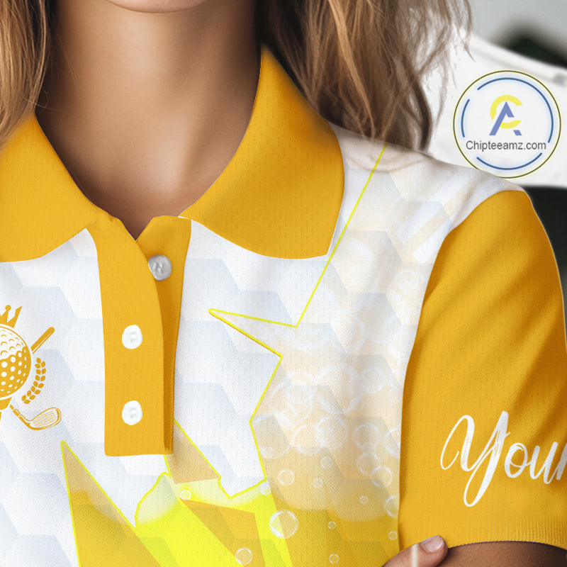 Personalized Womens Golf Shirt Beer Style – Custom Name Polo, Gift For Mom, Golfer Gift Idea NHT672