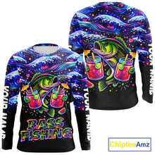 Load image into Gallery viewer, Bass Fishing Shirts Long Sleeve - Neon Bass Shirt, Funny Fishing Gift For Fishermen NHT535