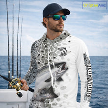 Load image into Gallery viewer, Chinook Salmon (King Salmon) Fishing Camo Performance Fishing Shirts Long Sleeve Hooded For Fisher NHT570