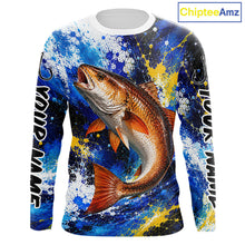 Load image into Gallery viewer, Custom Redfish Fishing Jersey – Saltwater Fishing Shirt Long Sleeve For Men