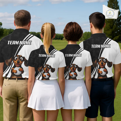 Personalized Dachshund Women Golf Polo Shirt , Funny Dog Golf Shirt, Gift For Golfer NHT1307