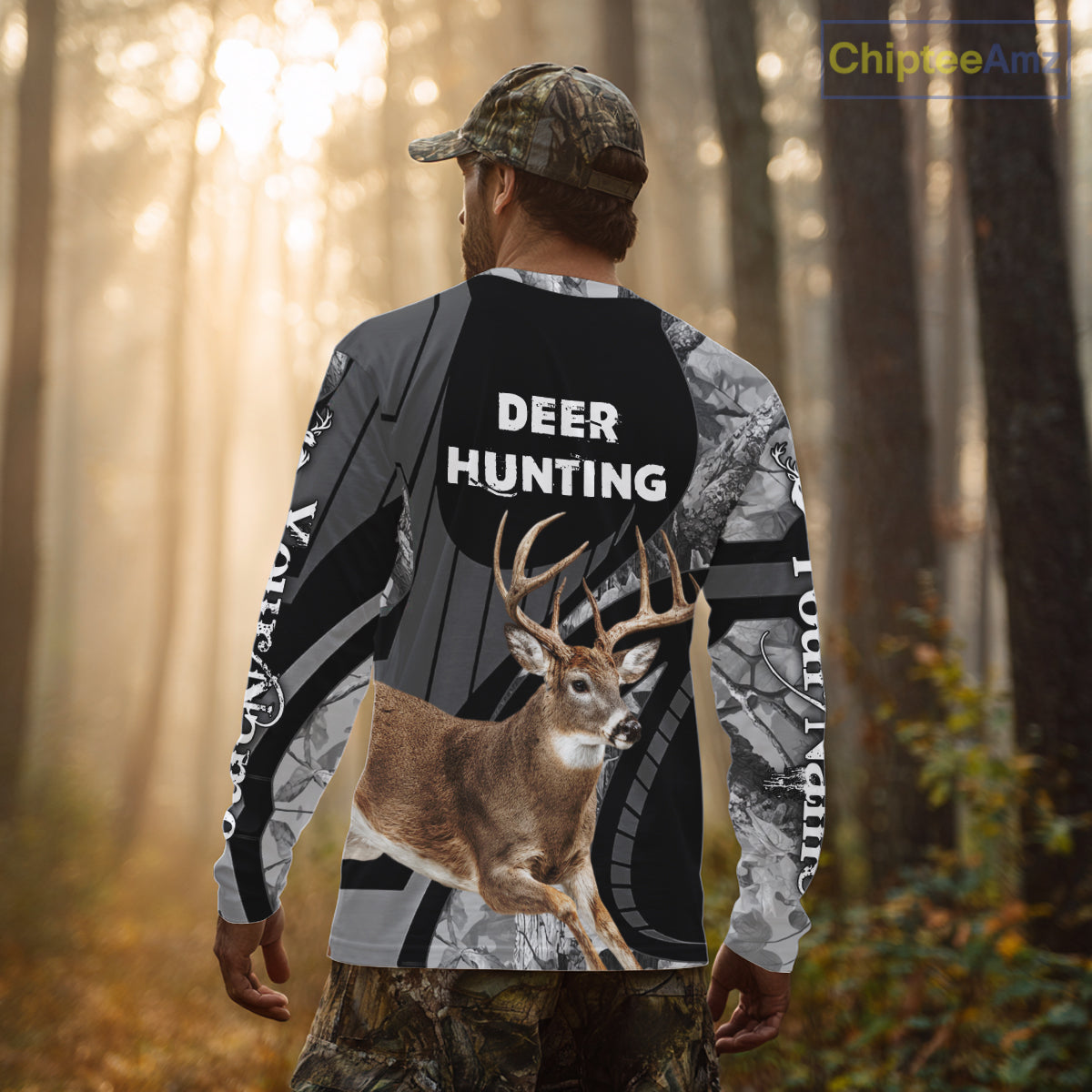 Deer Buck Custom Name 3D All Over Printed Shirts, Hunting Hoodie For Men NHT350