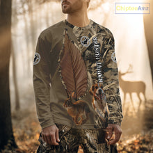 Load image into Gallery viewer, Custom Brown Camo 3D All Over Printed Rabbit Hunting Shirt With Beagle Dog, Hunting Gift NHT224