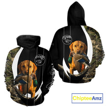 Load image into Gallery viewer, Duck Hunting Waterfowl Camouflage Shirt with Labrador Retriever, Custom Name Hunting Season NHT124