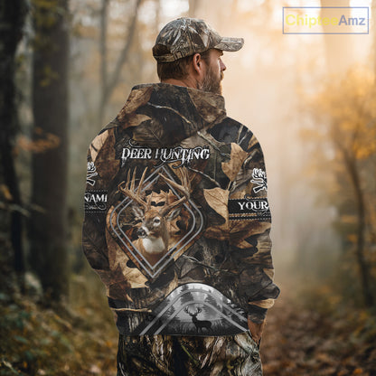 Personalized Deer Hunting Camouflage Pattern Hunter Gift, Deer Hunting Season Shirt NHT306
