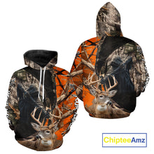 Load image into Gallery viewer, Deer Hunting Grim Reaper Camo Orange 3D All Over Printed Shirt, Personalized Hunting Shirt NHT269