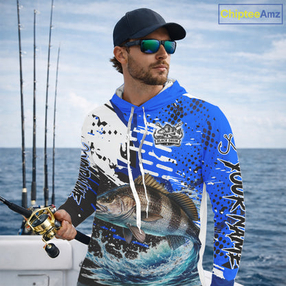 Personalized Black Drum Fishing Jerseys For Fishing Team, Tournament Fishing Shirts NHT448