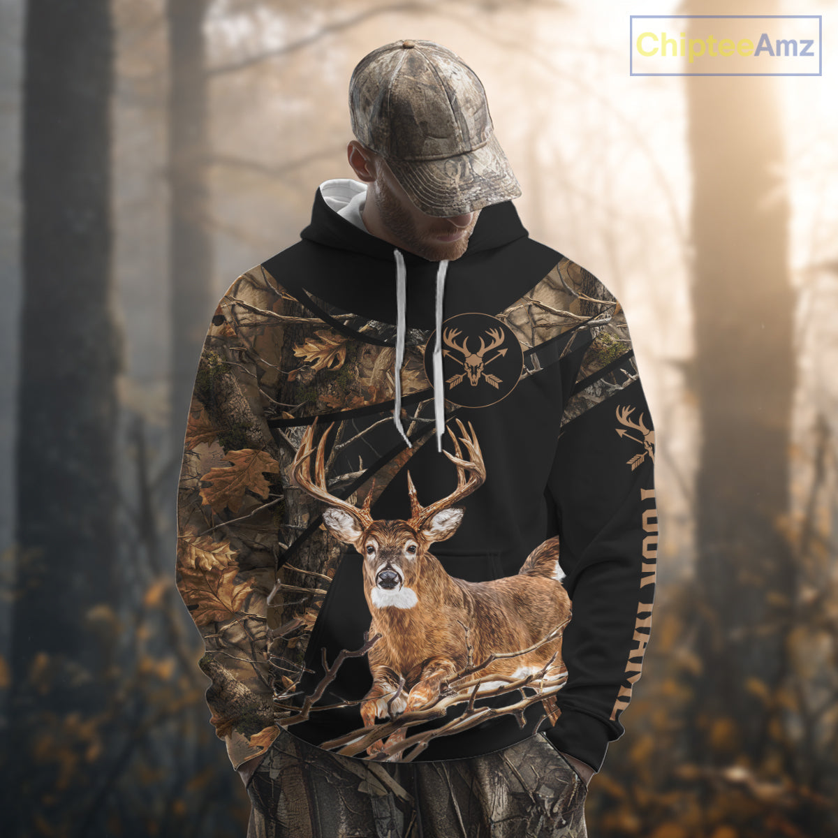 Whitetail Deer Hunting Fall Camo Shirts for Men, Best Gift Ideas for Hunter NBT200