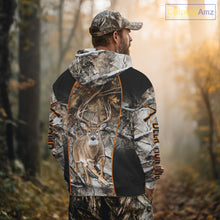 Load image into Gallery viewer, Deer Hunting Custom Name Hoodie Forest Camouflage Hunting Shirt for Men NBT310