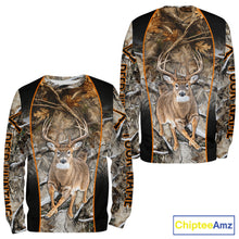 Load image into Gallery viewer, Deer Hunting Custom Name Hoodie Forest Camouflage Hunting Shirt for Men NBT310