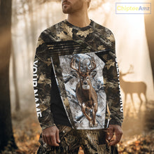 Load image into Gallery viewer, Personalized Whitetail Deer Hunting Camo 3D Print Custom Name Shirts, Hunting Camo Hoodie NBT313