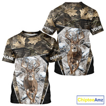 Load image into Gallery viewer, Personalized Whitetail Deer Hunting Camo 3D Print Custom Name Shirts, Hunting Camo Hoodie NBT313