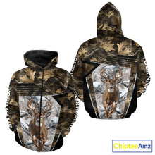 Load image into Gallery viewer, Personalized Whitetail Deer Hunting Camo 3D Print Custom Name Shirts, Hunting Camo Hoodie NBT313