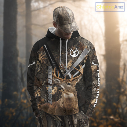 Whitetail Deer Hunting 3D All Over Printed Hoodie, Sweatshirt Hunting for Men NBT315