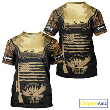 Load image into Gallery viewer, Custom Deer Hunting Season Camo Shirt for Men, Hunting Apparel for Deer Hunters, Hunting Gifts NBT116