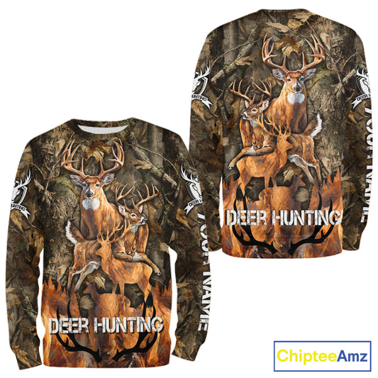 Deer Hunting Custom Name 3D All Over Printed Shirts, Deer Hunting Hoodie, Hunting Season NBT317