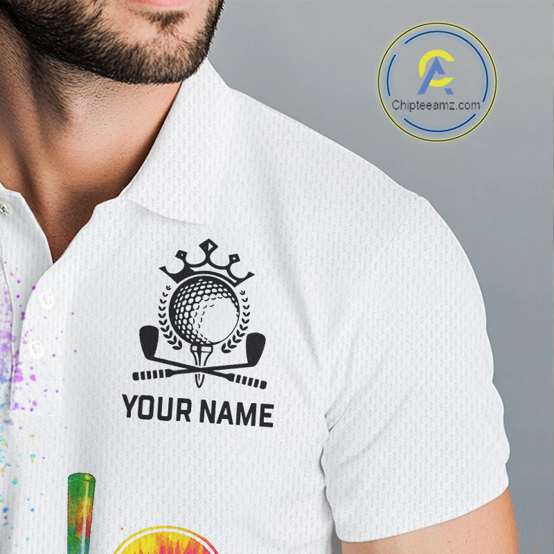 Custom Rainbow Color Golf Lover Women's Polo Shirt, It's in my DNA Shirt, Golf Gifts NBT483