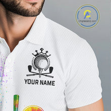 Load image into Gallery viewer, Custom Rainbow Color Golf Lover Women's Polo Shirt, It's in my DNA Shirt, Golf Gifts NBT483