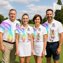 Load image into Gallery viewer, Custom Rainbow Color Golf Lover Women's Polo Shirt, It's in my DNA Shirt, Golf Gifts NBT483