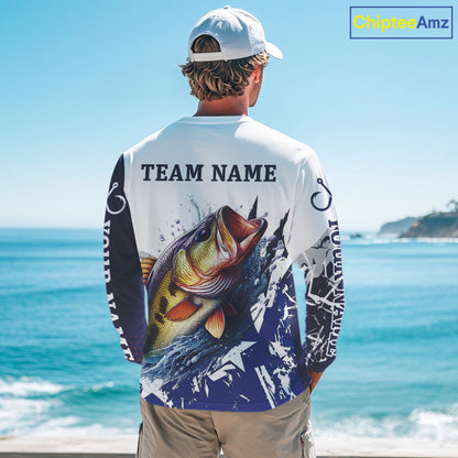 Bass Fishing 3D Texas Flag Western Shirts Customize Bass Fishing Jerseys, Sun Protection Shirts NBT738