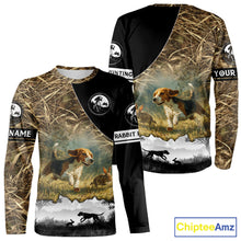Load image into Gallery viewer, Personalized Rabbit Hunting with Beagle Dog 3D All Over Printed Shirts, Rabbit Hunting Clothes for Men NBT135
