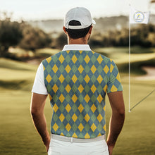 Load image into Gallery viewer, Golf Polo Shirts For Men Custom Argyle Plaid Pattern Golf Shirts, Gift For Golf Lovers NBT513