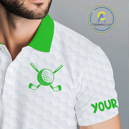 Funny Frog Green Mens Golf Polo Shirt Custom Men Golf Top, Personalized Golf Gifts NBT517