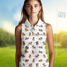 Load image into Gallery viewer, Womens Golf Polo Shirt Custom Funny German Shepherd Dog Team Womens Golf Top, Dog Lover Gift NBT541