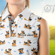 Load image into Gallery viewer, Womens Golf Polo Shirt Custom Funny German Shepherd Dog Team Womens Golf Top, Dog Lover Gift NBT541
