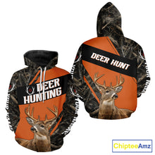 Load image into Gallery viewer, Custom Orange Camo 3D Animal Deer Hunting Shirt Best Hunting Clothes For Deer Season NBT261