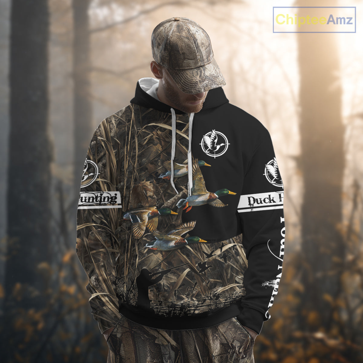 Mallard Duck Custom Camo 3D Hunting Shirts Best Hunting Clothes For Duck Hunting Season NBT264